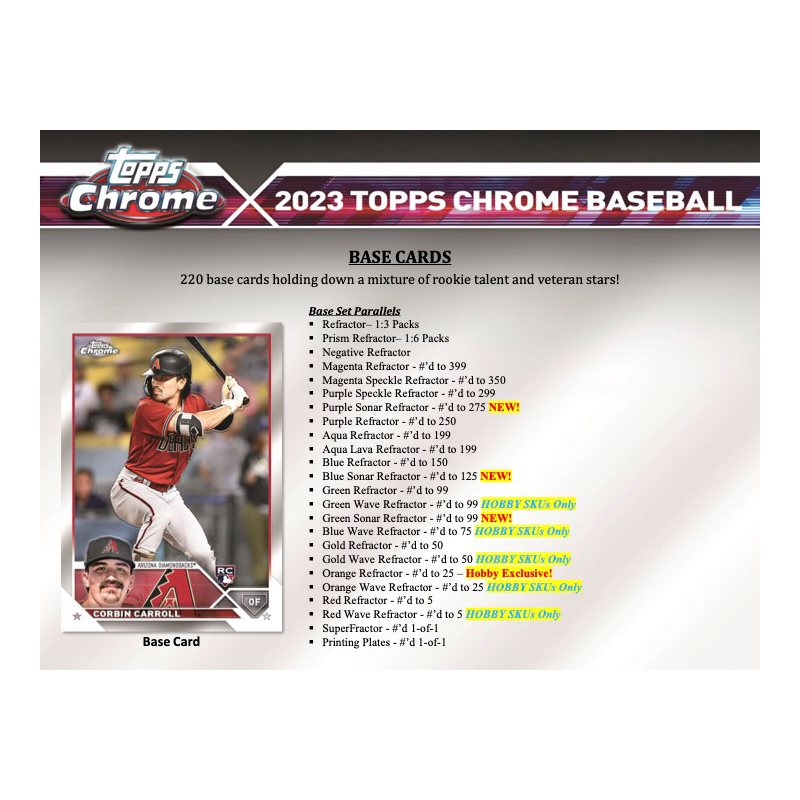 2023 Topps Chrome Baseball Hobby Box