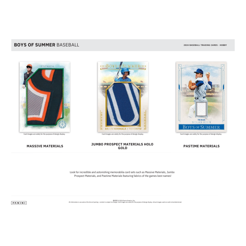 2024 Panini Boys of Summer Baseball Hobby 8 Box Case