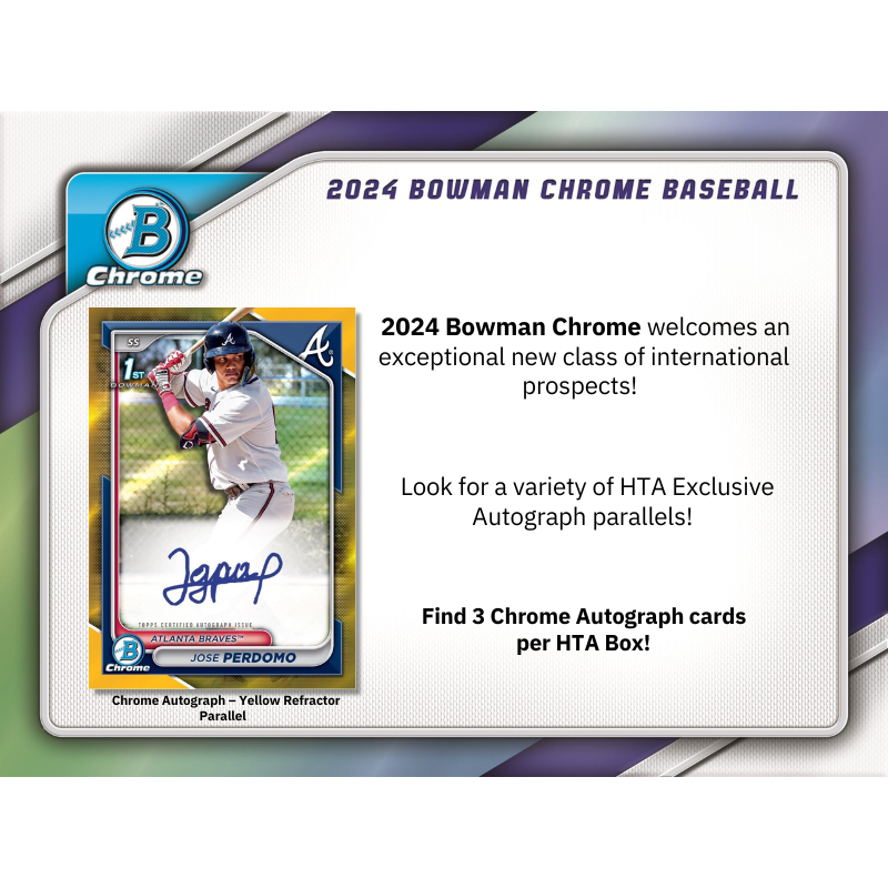 2024 Bowman Chrome Baseball HTA Choice 12 Box Case